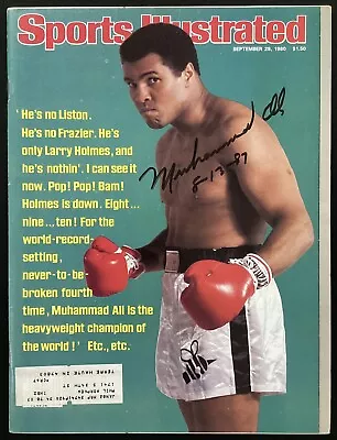 Muhammad Ali Signed Sports Illustrated 9/29/80 Boxing Auto 8-13-87 Inscr PSA/DNA • $1499.99