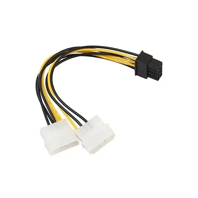 4 Pin Dual IDE To 8 Pin PCI-E Power Supply Video Graphics Card Cable PC Cord • £2.80