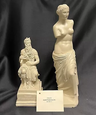 Vintage Cast Sculptures By Austin Productions Venus De Milo & Moses • $39