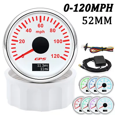 2'' 52MM GPS Speedometer Odometer 0-120MPH Gauge Waterproof For Boat Car Marine • $46.31
