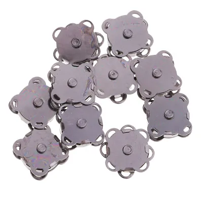10 Sets 14mm Sew On Magnetic Plum Blossom Button Snaps Clasps For Purse Bags • £5.74