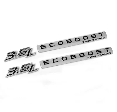 4pack OEM 3.5L Ecoboost Emblem 3.5 L Ecoboost Twin Turbo For F250 F350 Chrome A • $43.65