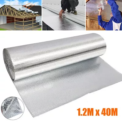 1.2M Wide 40M Insulation Foil Metal Shed Bubble Aluminium Loft Caravan Wall Van • £11.59