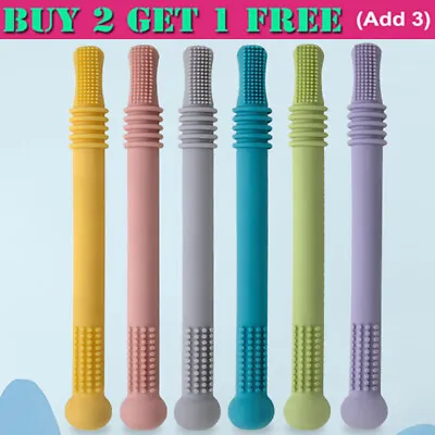£2.79 • Buy Baby Teething Tube Silicone Baby Teething Ring Hollow Teething Straws Infant DH