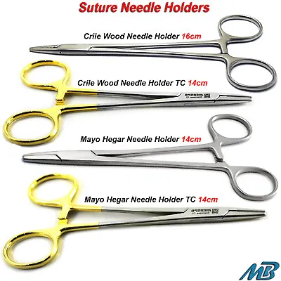 Surgical Needle Holder Suture Needle Drivers Crile Wood Mayo Hegar Locking Plier • $7.99