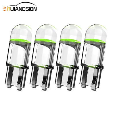 4pcs Green T10 W5W 194 168 COB LED Car Side Wedge Light Position Marker Bulb 12V • $2.96