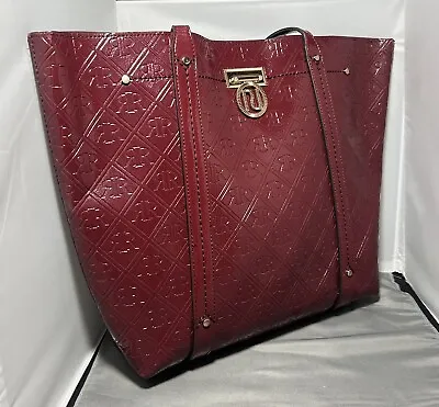 £19.99 • Buy RIVER ISLAND Large Burgundy Red Logo Tote Shoulder Bag