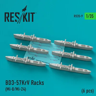 BD3-57KrV Racks (6 Pcs) Mi-8/Mi-24 For Trumpeter Kit 1/35 Model RESKIT RS35-0009 • $22.49