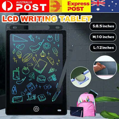 KIDS 8.5  10  12  LCD Writing Tablet Drawing Board Colorful Handwriting Pad • $7.99