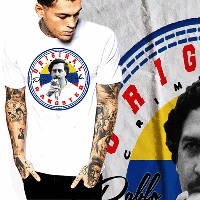Hip Hop T-shirt Pablo Escobar Mob Boss Street Hustle Mobbin Gangster Mobster Tee • $19.99