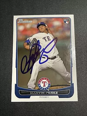 2012 Bowman Baseball MARTIN PEREZ Rookie RC AUTO #17 - Texas Rangers - NO COA IP • $14.99