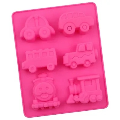 Silicon Car Train Bus Thomas Mould Chocolate Sugarcraft Soap Candle Clay Resin • £11.16