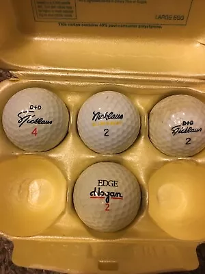 Vintage Jack Nicklaus Golden Bear MacGregor D+D Golf Ball & Hogan Golf Ball Lot • $10