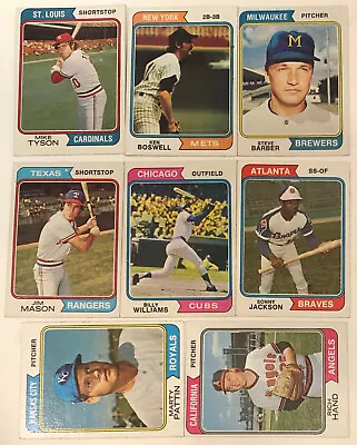 1974 Topps Baseball Cards - 49 Card Lot - VG To NrMt+ - See List And Scannings • $16.75