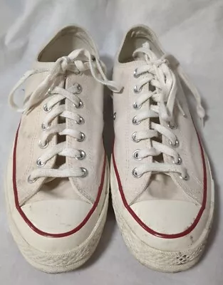 Converse Off White Low Top Sneaker Trainers Men's 8.5 Women's 10.5 • $35