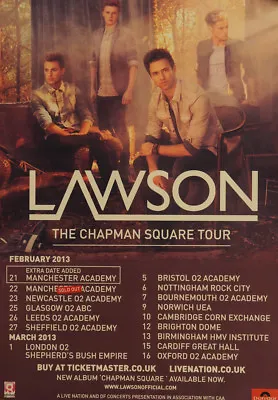 Lawson 2013 The Chapman Square Tour Poster - Andy Brown • £4.99