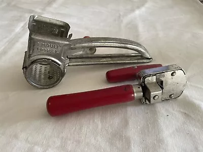 Vintage Edlund Junior Co #5 Can Opener (VT USA) AND Mouli (France) Cheese Grater • $5