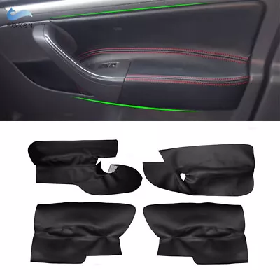 4X For 05-2010 VW Jetta Golf 5 V MK5 Door Panels Armrest Cover Black Leather 3DR • $46.99