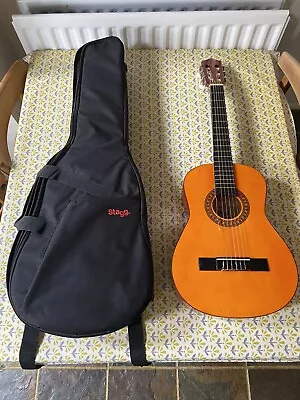£20 • Buy Stagg C510 1/2 Size Childrens Kids Handmade Classical Acoustic Guitar & Case