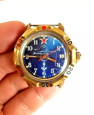 LEGENDARY RUSSIAN VINTAGE MENS WATCH VOSTOK KOMANDIRSKIYe MECHANICAL WORKING • $25