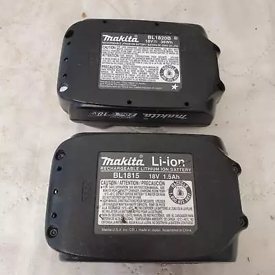 Makita Model BL1850B / BL1815 18V Rechargeable Battery LOT 381 • $40