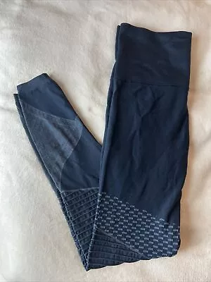 Spanx Seamless Moto Leggings Size Medium Indigo Sky • $30