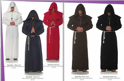 Hooded Monk's Robe Belted Adult Standard & Plus • $39.88