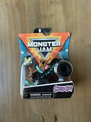 Hot Wheels Monster Jam SCOOBY-DOO! Truck With Wheelie Bar & Poster - 2020 - New • $30