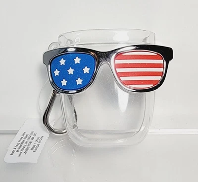 £15.59 • Buy Bath & Body Works 4th OF JULY SUNGLASSES Pocket Holder Sleeve KeyChain NWT