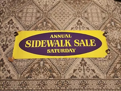 Vintage Advertising Sign Banner  Sidewalk Sale  Paper Felt Flocked 44 ×14  • $44.99