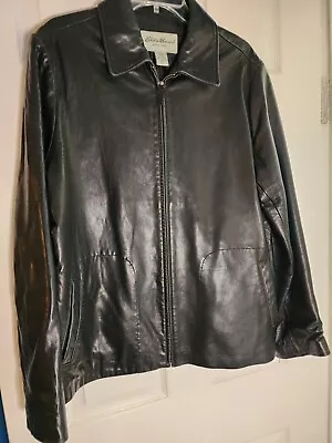 Eddie Bauer Jacket Mens XL Tall Lamb Skin Leather • $50