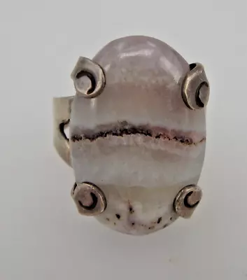 Mexican Vintage Ring Beautiful Large Gemstone Sterling Silver (96614) • £25.55