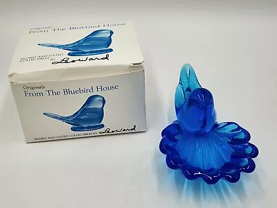Vintage Leo Ward 1998 Blue Bird Of Happiness W/Shell Trinket Dish & Original Box • $29.99