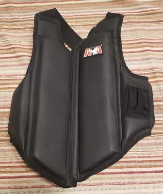 ATA Martial Arts Taekwondo Karate Black Chest Protector Sparring Child Medium • $18.95