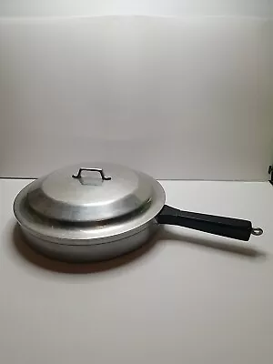 Vintage Miracle Maid G2X Cookware 11  Cast Aluminum Skillet Saute Pan W/Lid - C2 • $30