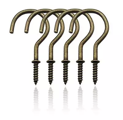  2  Cup Hooks Screw Hooks Bronze Ceiling Hooks Mug Hooks 20 Pcs Antique 20 Pcs • $18.21