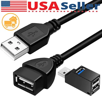 High-Speed USB To USB Extension Cable USB 2.0 Adapter Extender Cord Male/Female • $4.39
