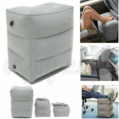 $14.99 • Buy Inflatable Travel Footrest Pillow Plane Train Kids Bed Office Foot Rest Pad AU