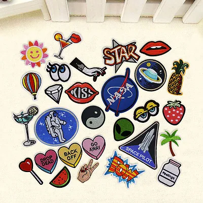 Astronaut Kiss Sun Embroidered Sew On Iron On Patch Badge Fabric Applique Craft • $3.84