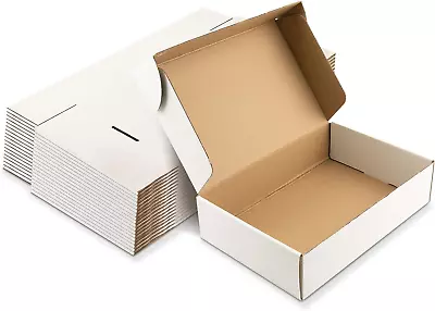  12X8X3 Shipping Boxes Set Of 20 White Medium Corrugated Cardboard Boxes Mail • $40.56