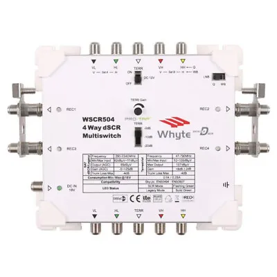 WHYTE Series D Sky Q™ DSCR Multiswitch Cascade 5 In 4 Out DSCR Or Legacy • £150