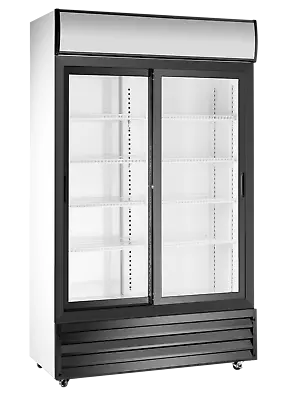 £1199 • Buy Commercial Double Sliding 2 Door Display Bottle Cooler Large Tall Merchandiser