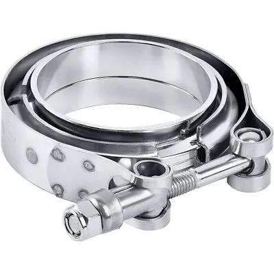 $13.99 • Buy Exhaust Downpipe 2.5  V-band Clamp & Stainless Steel 2.5” Flange Male-Female
