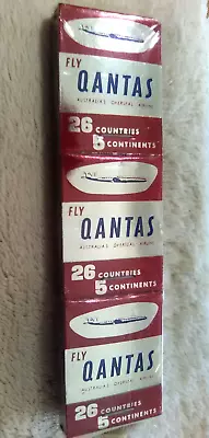 QANTAS Airlines 6 Unused Matchbooks Sealed NOS • $7