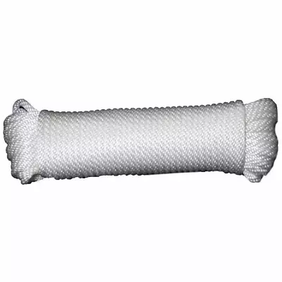 1/4 In. X 50 Ft. Solid Braid Nylon Rope Hank • $11.68