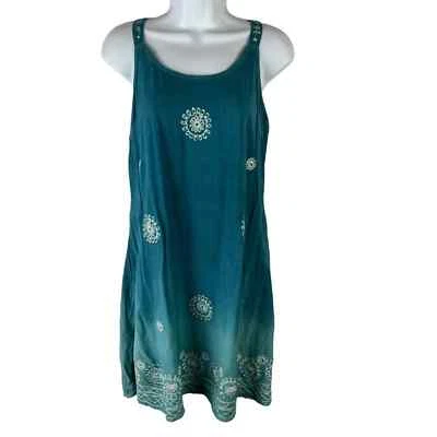 £19.62 • Buy Raya Sun Embroidered Sundress Dip Dye Ombre Tank Style Sz M