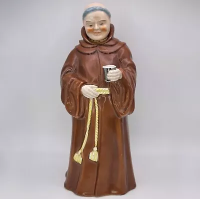 Vintage Ceramic Franciscan Friar Monk Wine Liquor Decanter 9” With Stopper JAPAN • $34.99