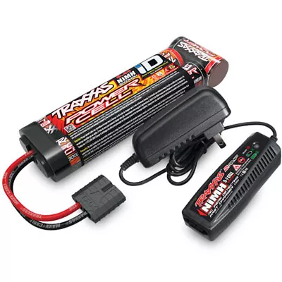 Traxxas 3000mAh 8.4V 7-cell Flat NiMH Batt / 2-amp NiMH AC Peak Charger : TRX-4 • $69.99