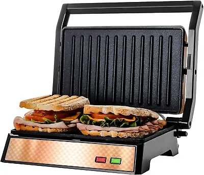 $31.48 • Buy Electric Panini Press Grill And Sandwich Maker With Toaster Indoor Non-Stick New