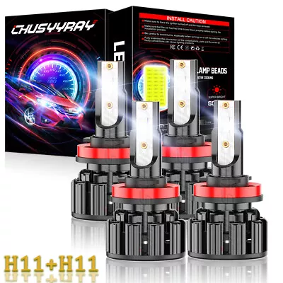 For Ford Fusion 2018 2019 2020 4x H11 H11 Bulbs LED Headlight Hi/Lo Beam White • $39.99